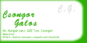 csongor galos business card
